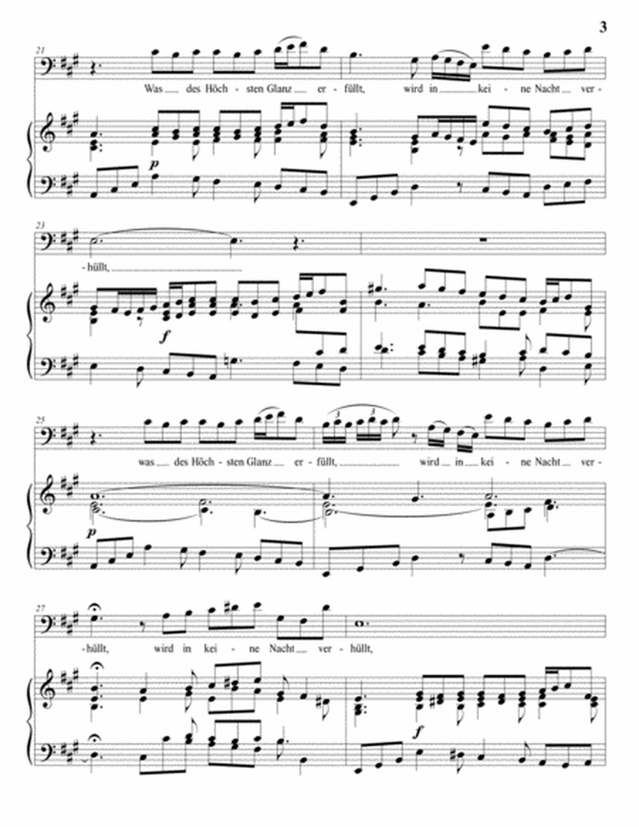 BACH: Was des Höchsten Glanz erfüllt, BWV 194 (transposed to A major)