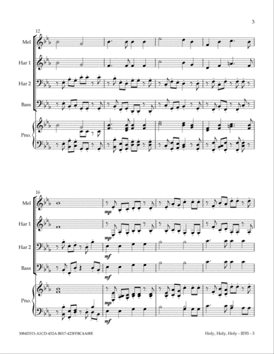 Holy, Holy, Holy (Any Size Church Orchestra Series) Small Ensemble scores gallery preview page 4