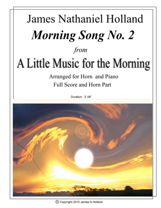 Morning Song No 2 from A Little Music for the Morning, Arranged for Horn and Piano