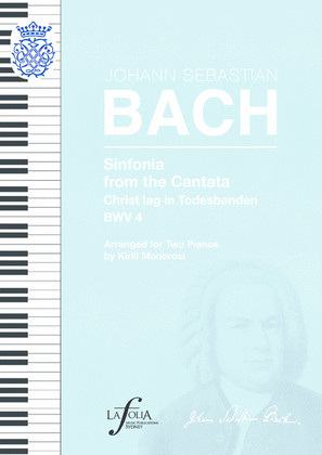 Book cover for Sinfonia from the Cantata Christ lag in Todesbanden BWV 4. Arranged for Two Pianos