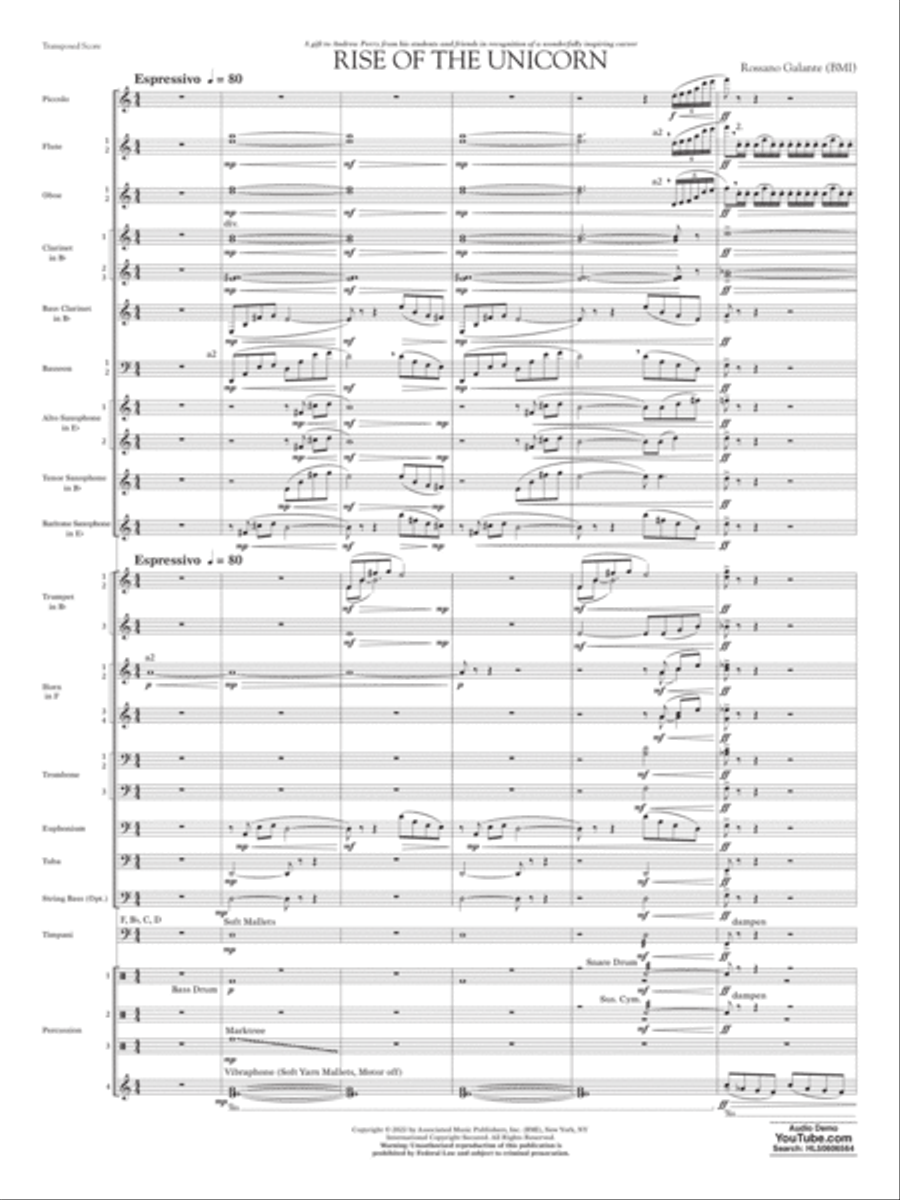 Rise of the Unicorn - Conductor Score (Full Score) Concert Band scores gallery preview page 3