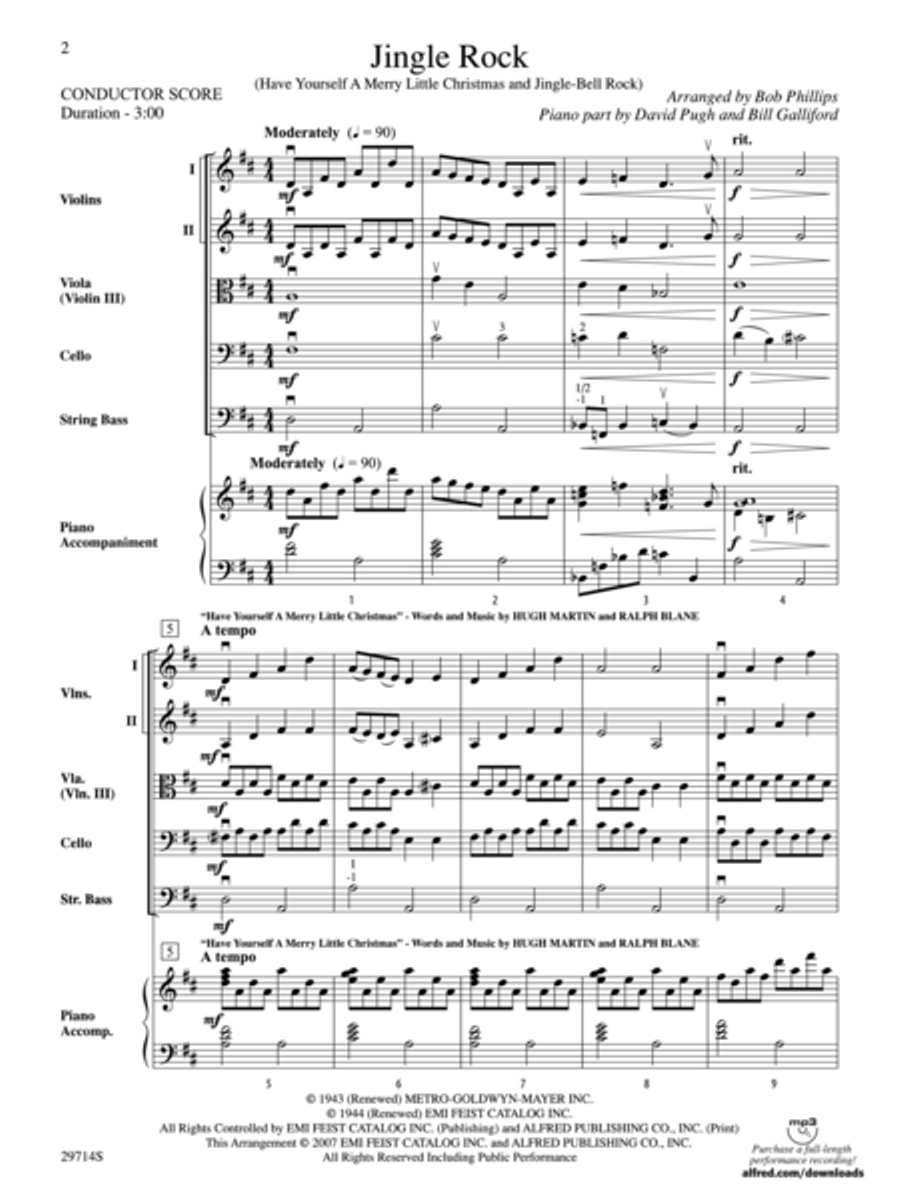 Jingle Rock Jingle Rock String Orchestra scores gallery preview page 2