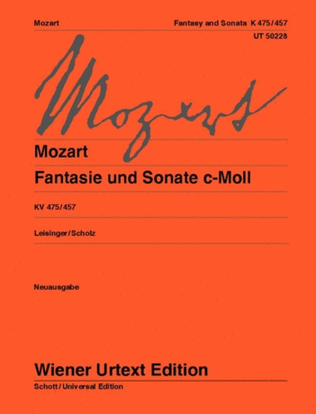 Book cover for Fantasy and Sonata C minor, K 475/457