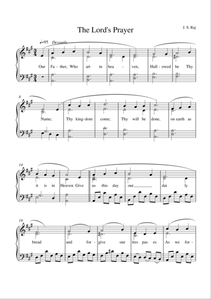 The Lord's Prayer for Choir Choir scores gallery preview page 1