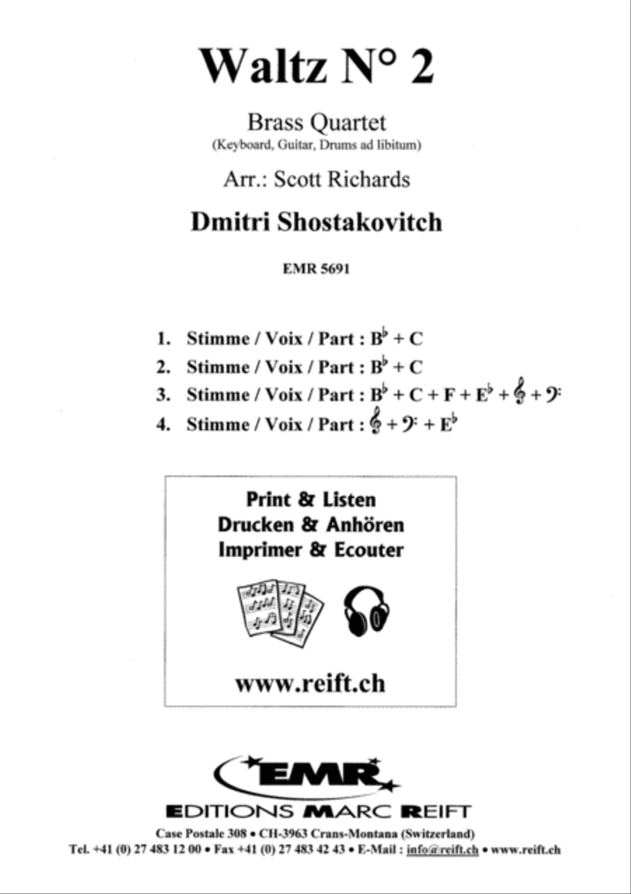 Waltz No. 2 Waltz No. 2 Brass Ensemble scores gallery preview page 2