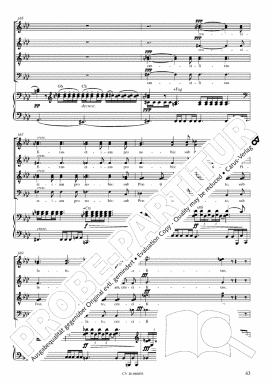 Mass in E flat major (Messe in Es) SATTB scores gallery preview page 44