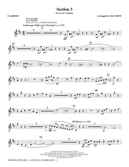 Stephen Schwartz: A Musical Celebration (Medley) - Bb Clarinet