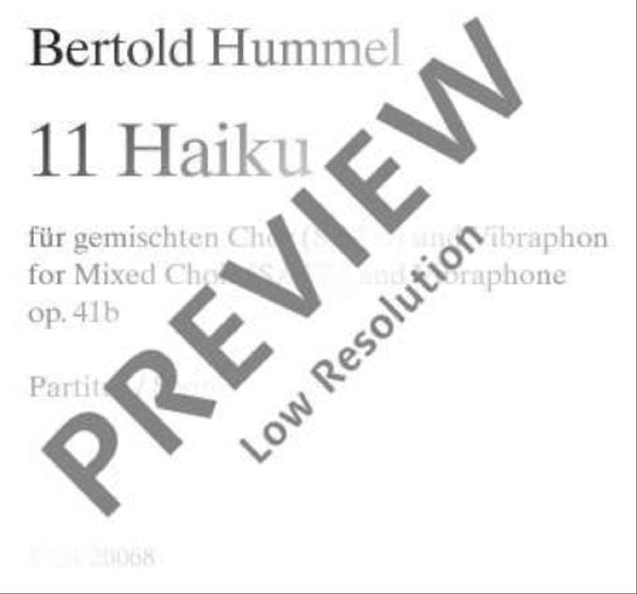 11 Haiku 4-Part scores gallery preview page 2