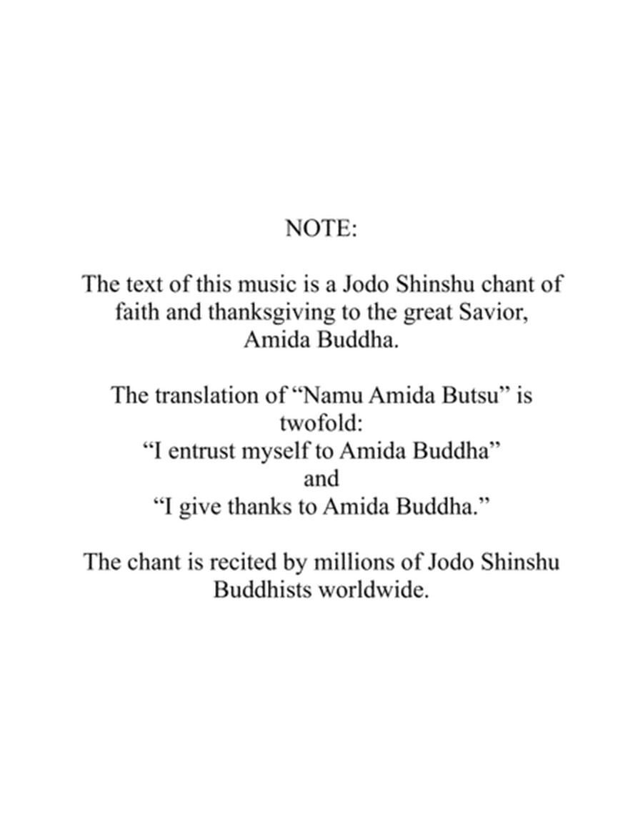 NAMU AMIDA BUTSU - A Buddhist Motet of Faith and Thanksgiving for SATB Chorus and Piano image number null