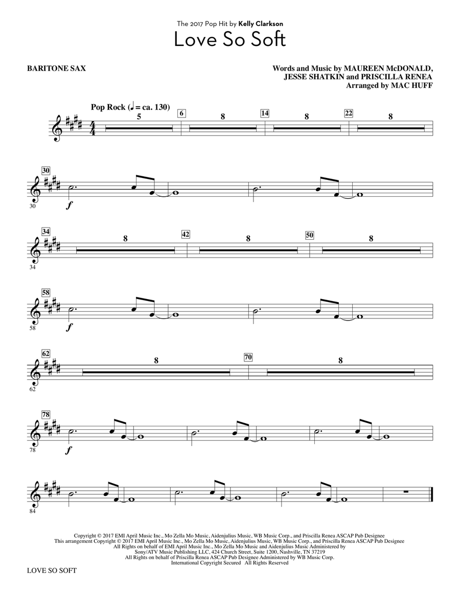 Love So Soft - Baritone Sax