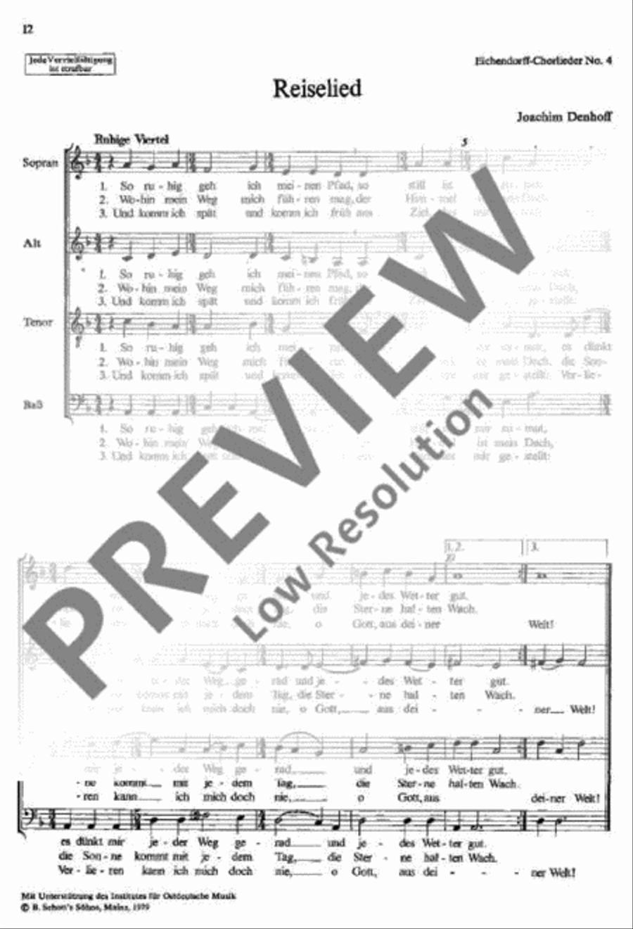 Eichendorff-Chorlieder 4-Part scores gallery preview page 12