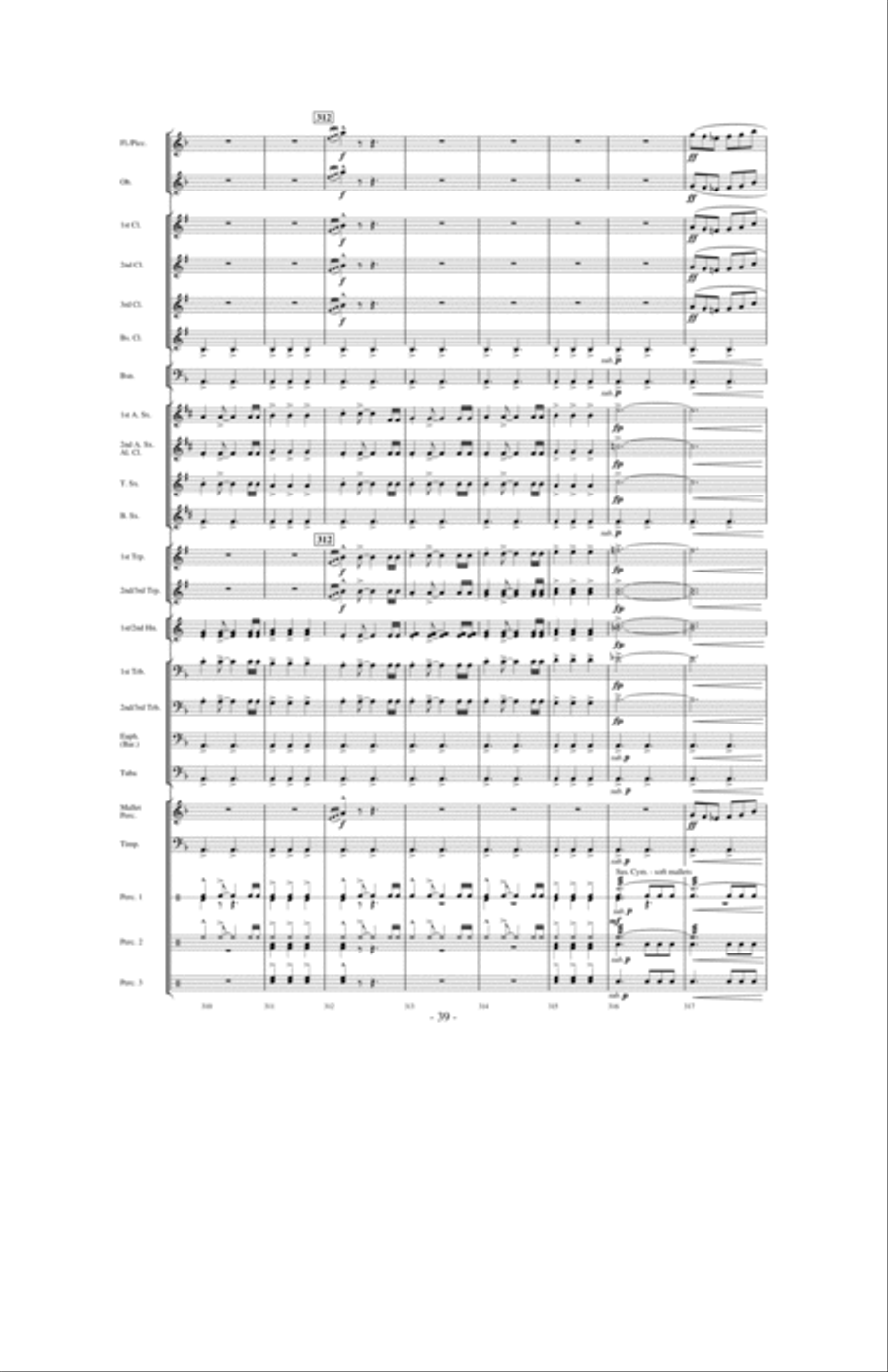 Dragons Fly on the Winds of Time Concert Band scores gallery preview page 38