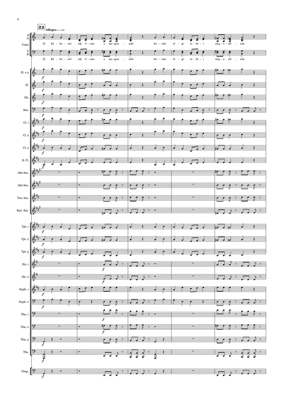 Magyar ünnepi dal Concert Band scores gallery preview page 6
