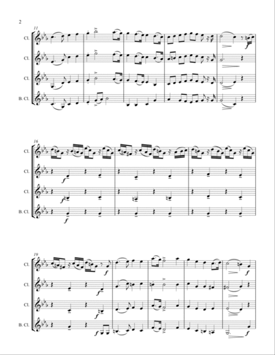 Folk Song Woodwind Quartet scores gallery preview page 2