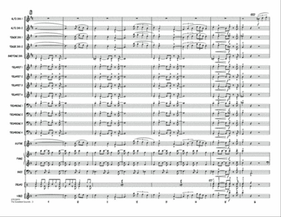 The Sweetest Sounds (Alto Sax Feature) - Conductor Score (Full Score) Jazz Ensemble scores gallery preview page 3