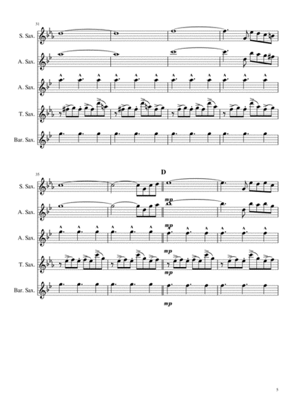 Libertango for saxophone quintet image number null