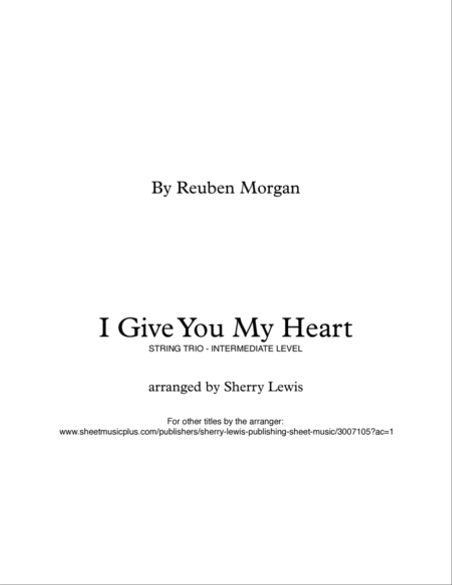 I Give You My Heart String Trio scores gallery preview page 2