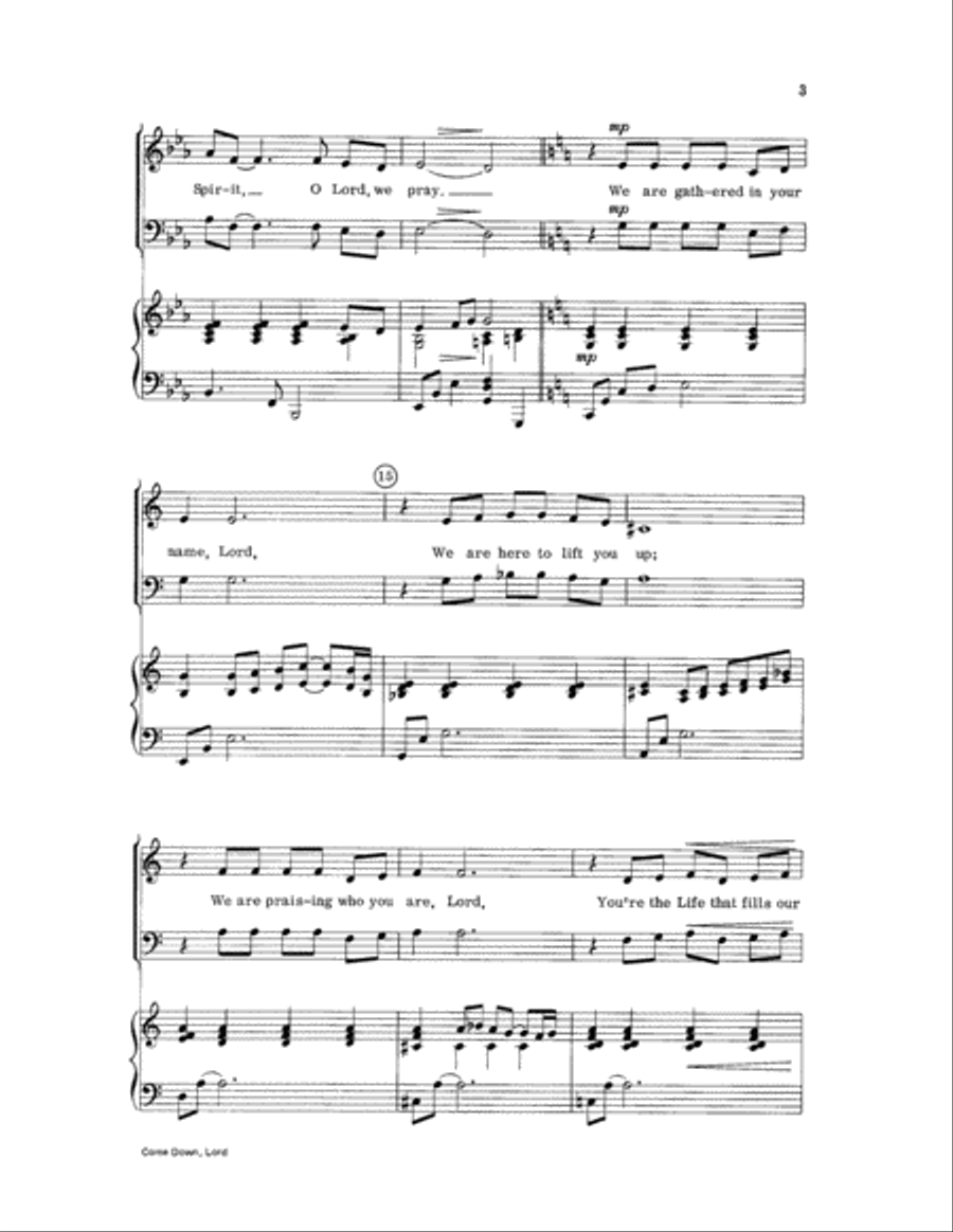 Come Down, Lord Come Down, Lord 4-Part scores gallery preview page 3