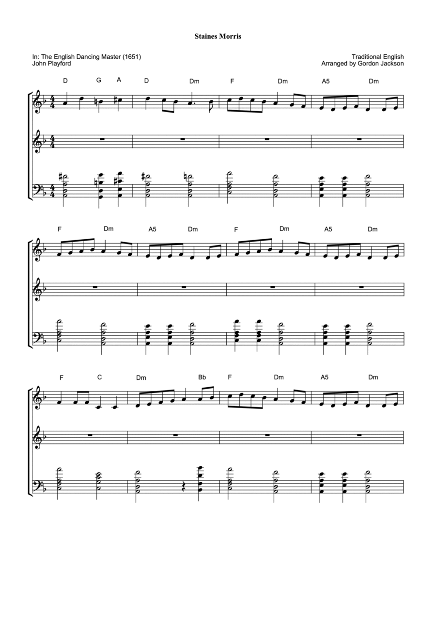 Staines Morris Small Ensemble scores gallery preview page 1