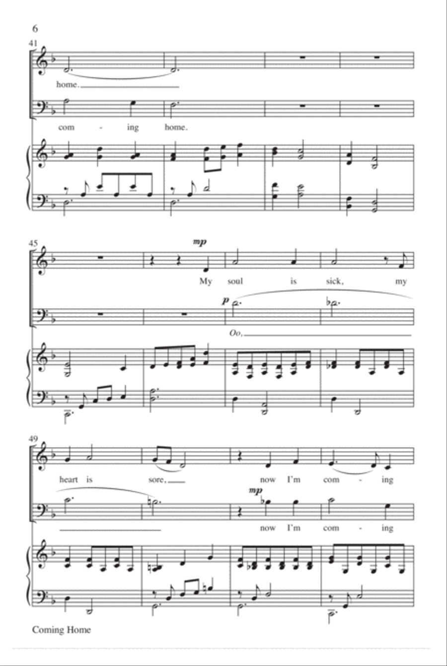 Coming Home Coming Home 4-Part scores gallery preview page 7