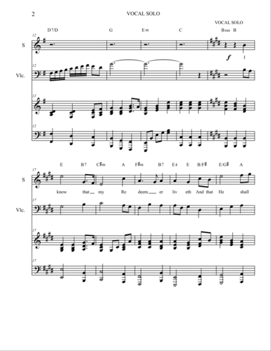 I Know That My Redeemer Liveth (MESSIAH) Choir scores gallery preview page 2