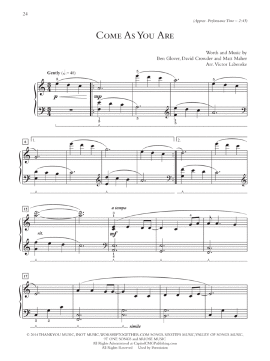 Sunday Morning Christian Hits Companion Piano Solo scores gallery preview page 4