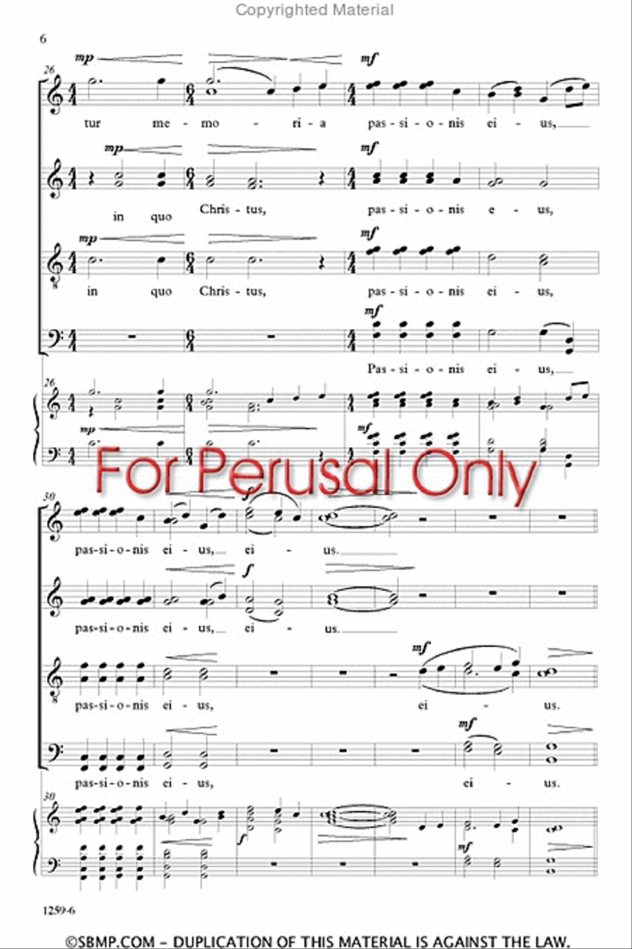 O sacrum convivium - SATB divisi a cappella Octavo Divisi scores gallery preview page 5