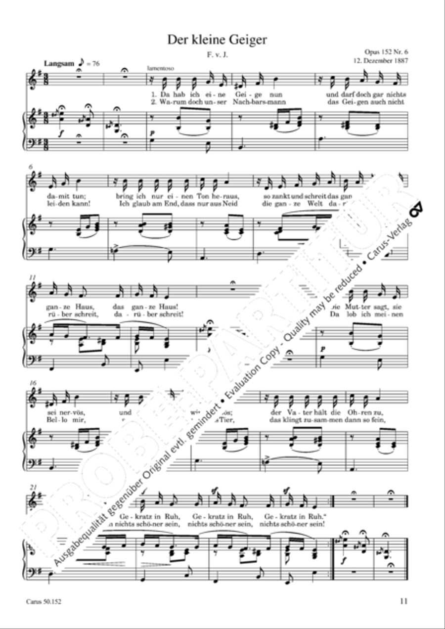 Liederbuch fur Kinder op. 152 Choir scores gallery preview page 12