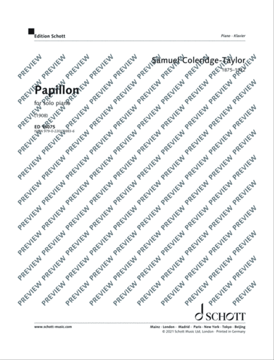 Papillon Piano Solo scores gallery preview page 2