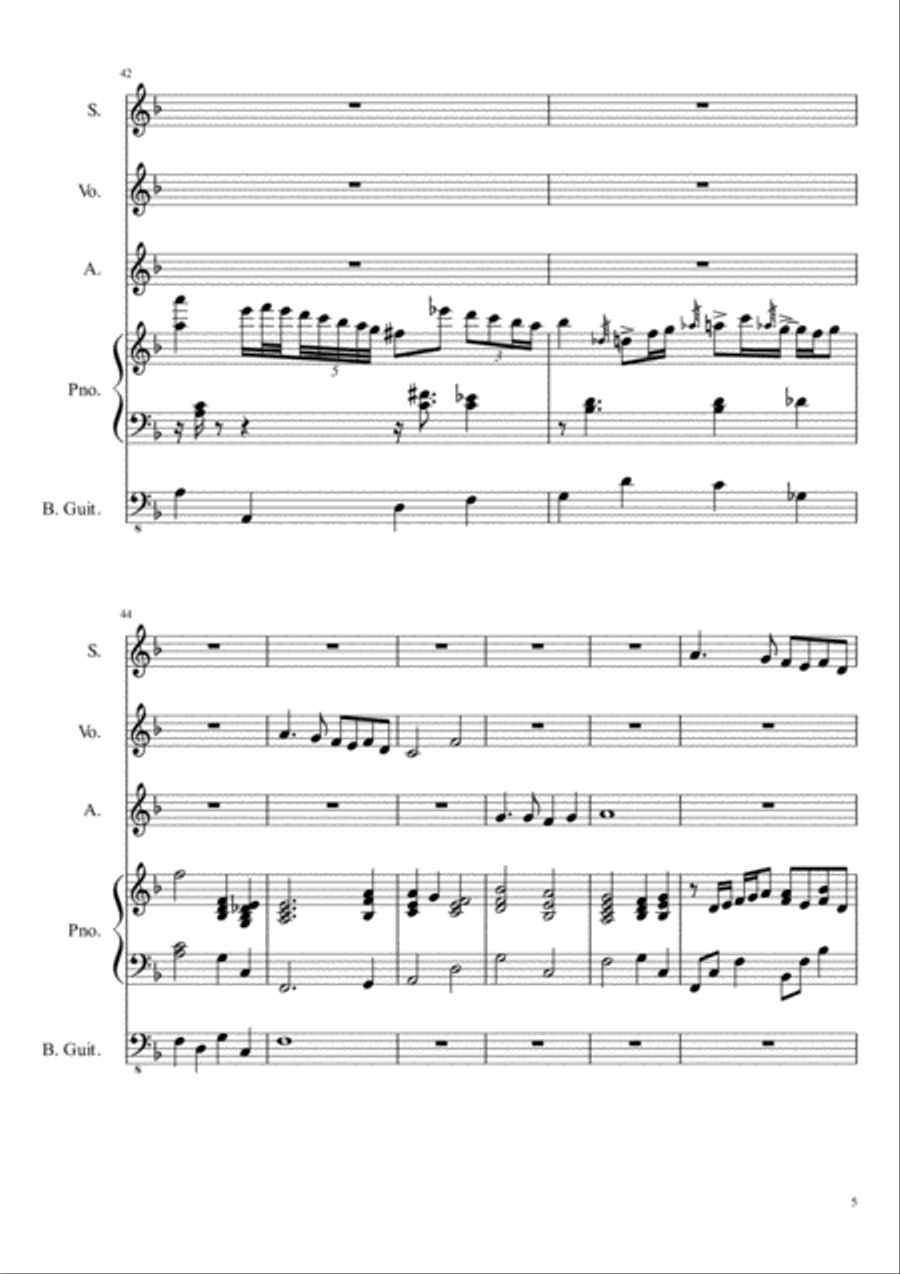 Pass me not my gentle Savior Piano, Vocal, Guitar scores gallery preview page 5