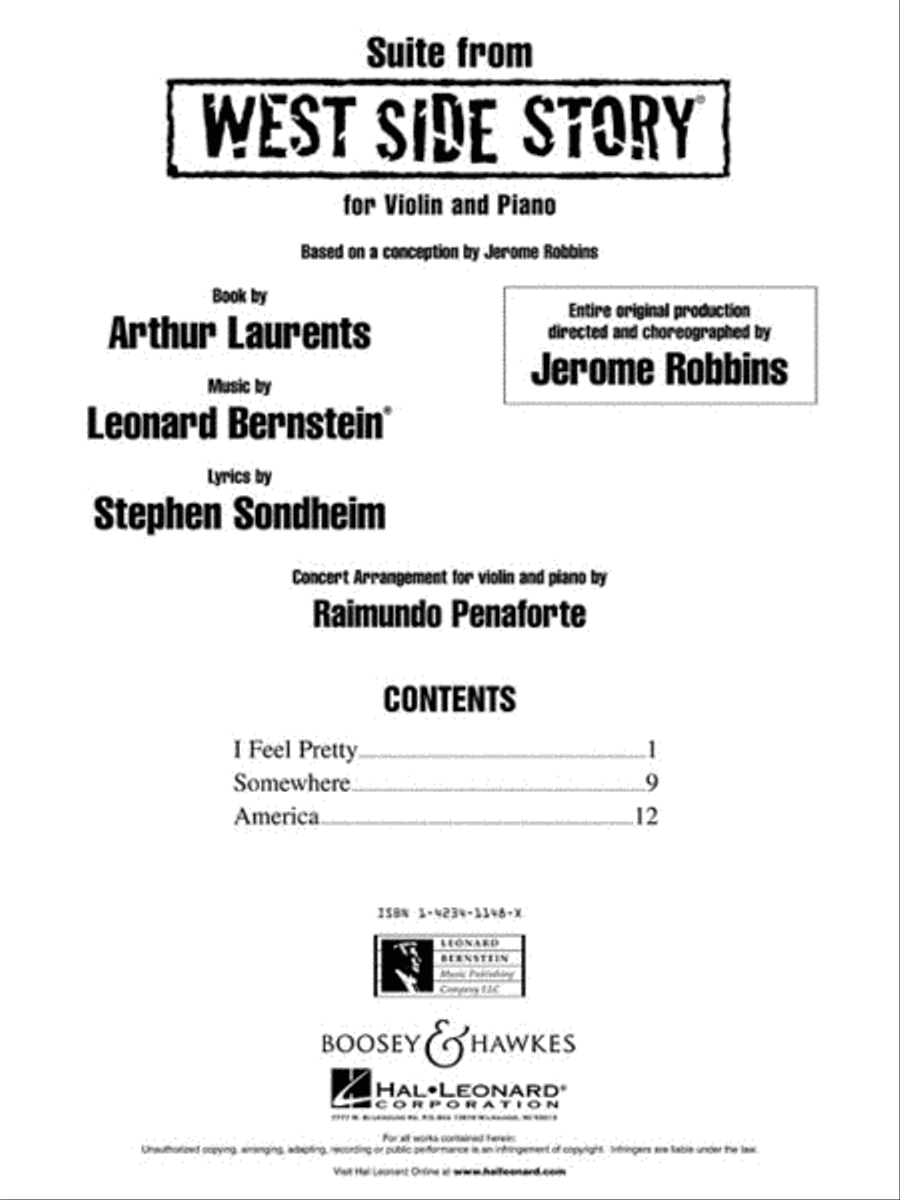 West Side Story Suite Violin Solo scores gallery preview page 3