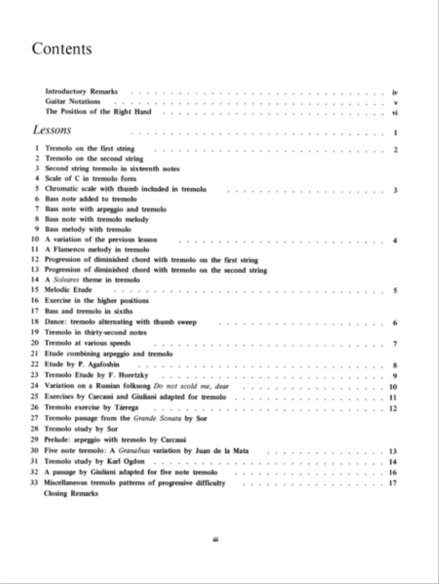 Complete Study of Tremolo for the Classic Guitar