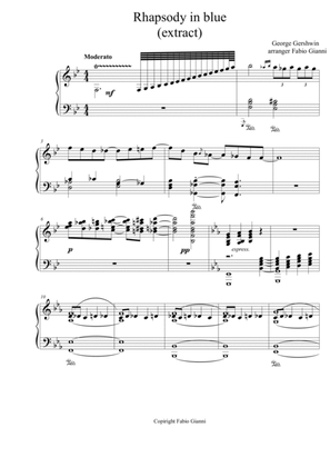 rhapsody in blue (extract) - piano solo