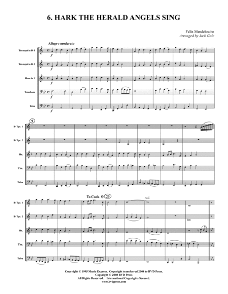 Christmas Set 2 Brass Quintet scores gallery preview page 3