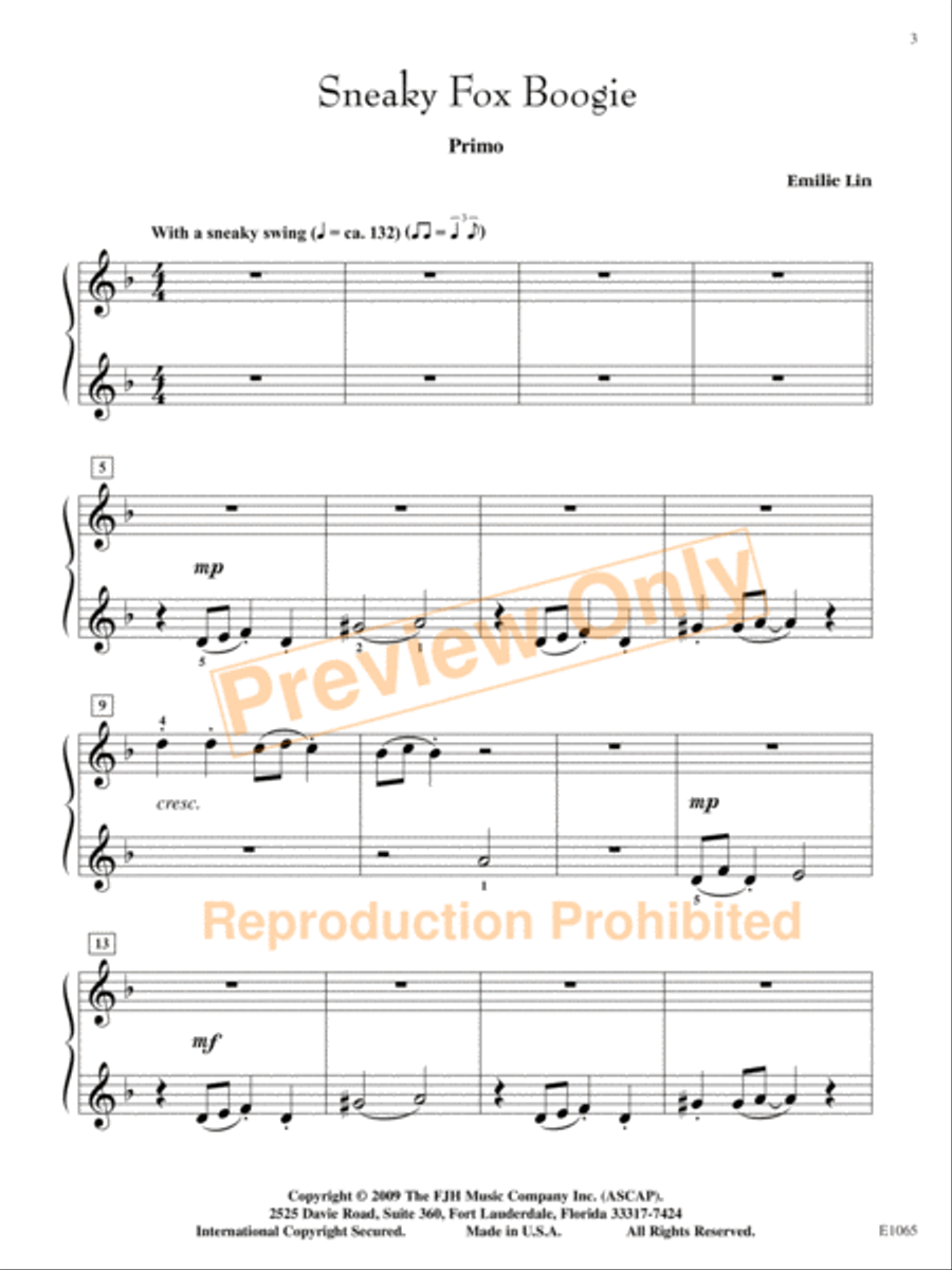 Sneaky Fox Boogie Small Ensemble scores gallery preview page 4