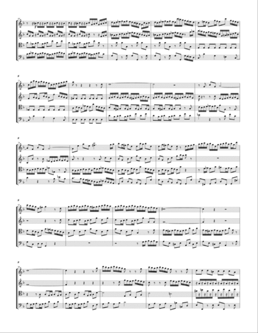 Brandenburg No. 2, Mvt 1 Brandenburg No. 2, Mvt 1 Brass Quartet scores gallery preview page 5