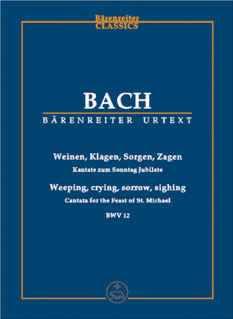 Weeping, crying, sorrow, sighing, BWV 12 4-Part scores gallery preview page 1