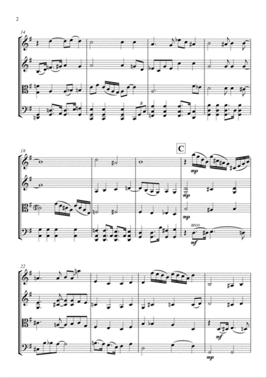 Mood Indigo String Quartet scores gallery preview page 4