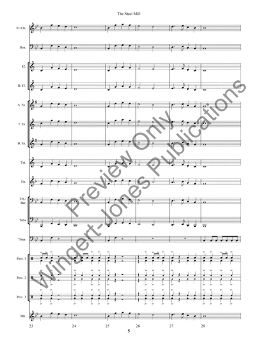 The Steel Mill The Steel Mill Concert Band scores gallery preview page 8