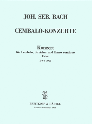 Book cover for Harpsichord Concerto in E major BWV 1053