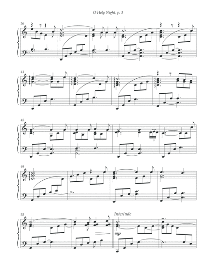 O Holy Night Piano Solo scores gallery preview page 4