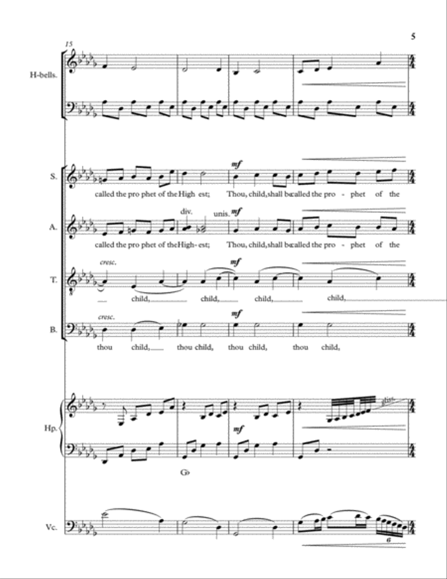 Zechariah's Blessing Zechariah's Blessing 4-Part scores gallery preview page 5