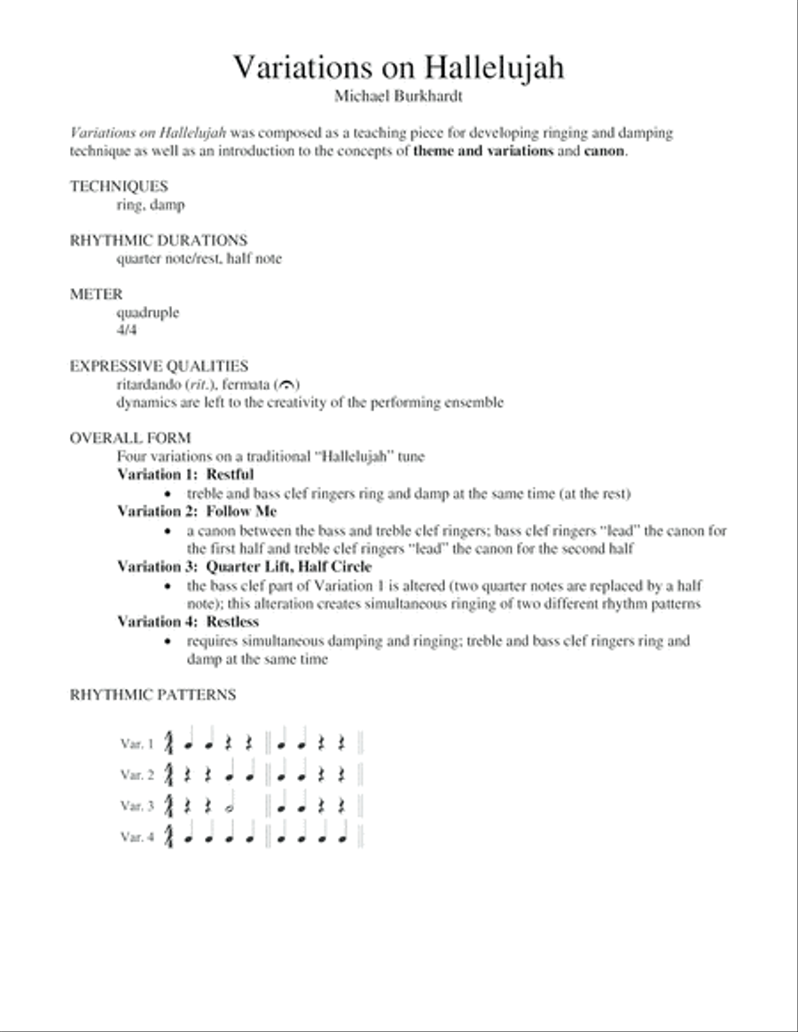 Variations on Hallelujah 3-Octaves scores gallery preview page 2