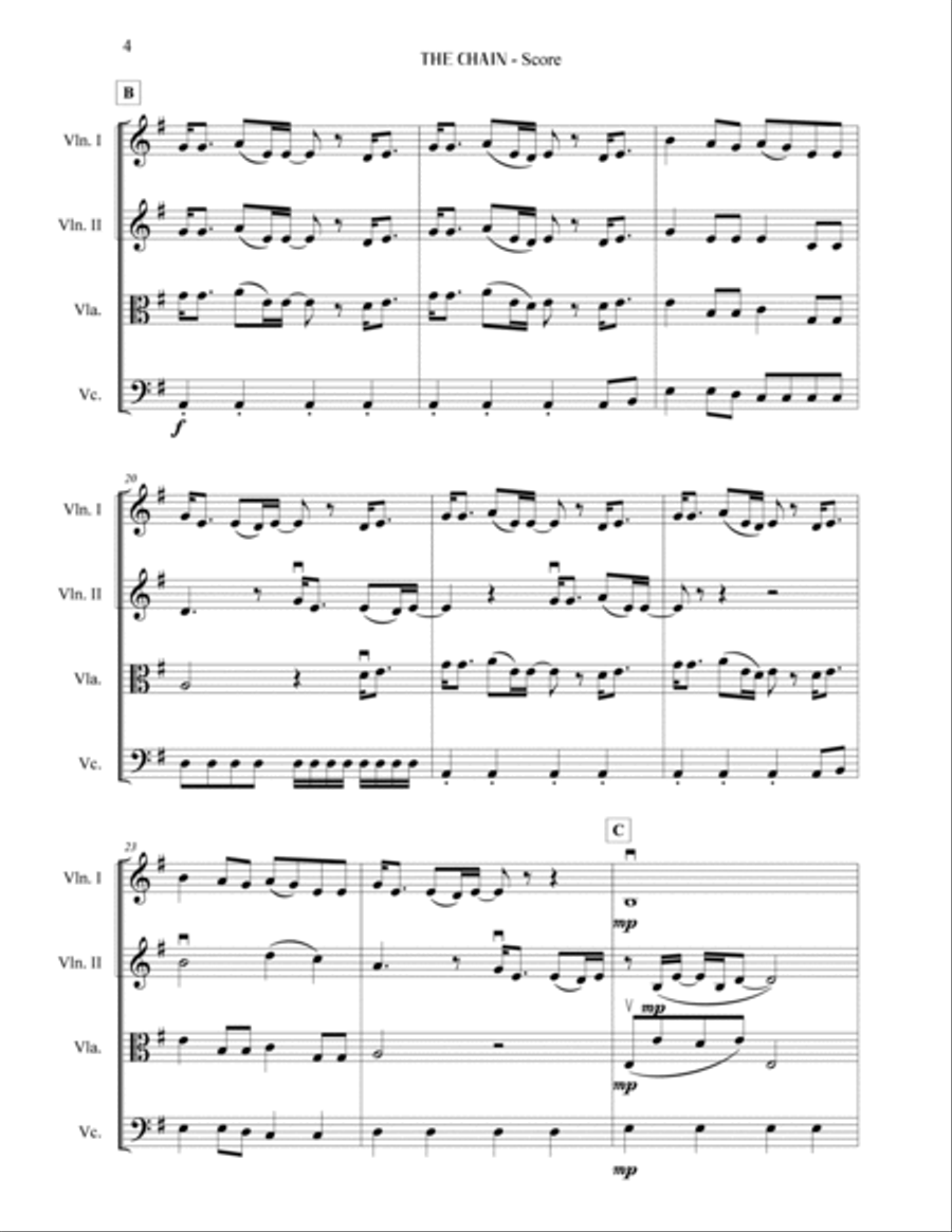 The Chain String Quartet scores gallery preview page 4