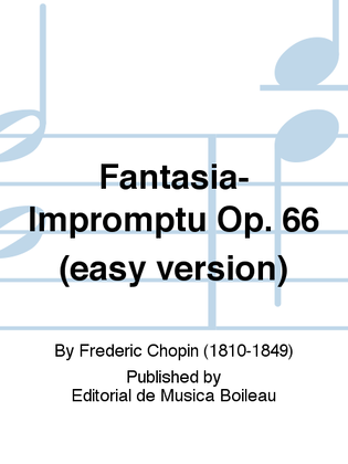 Book cover for Fantasia-Impromptu Op. 66 (easy version)