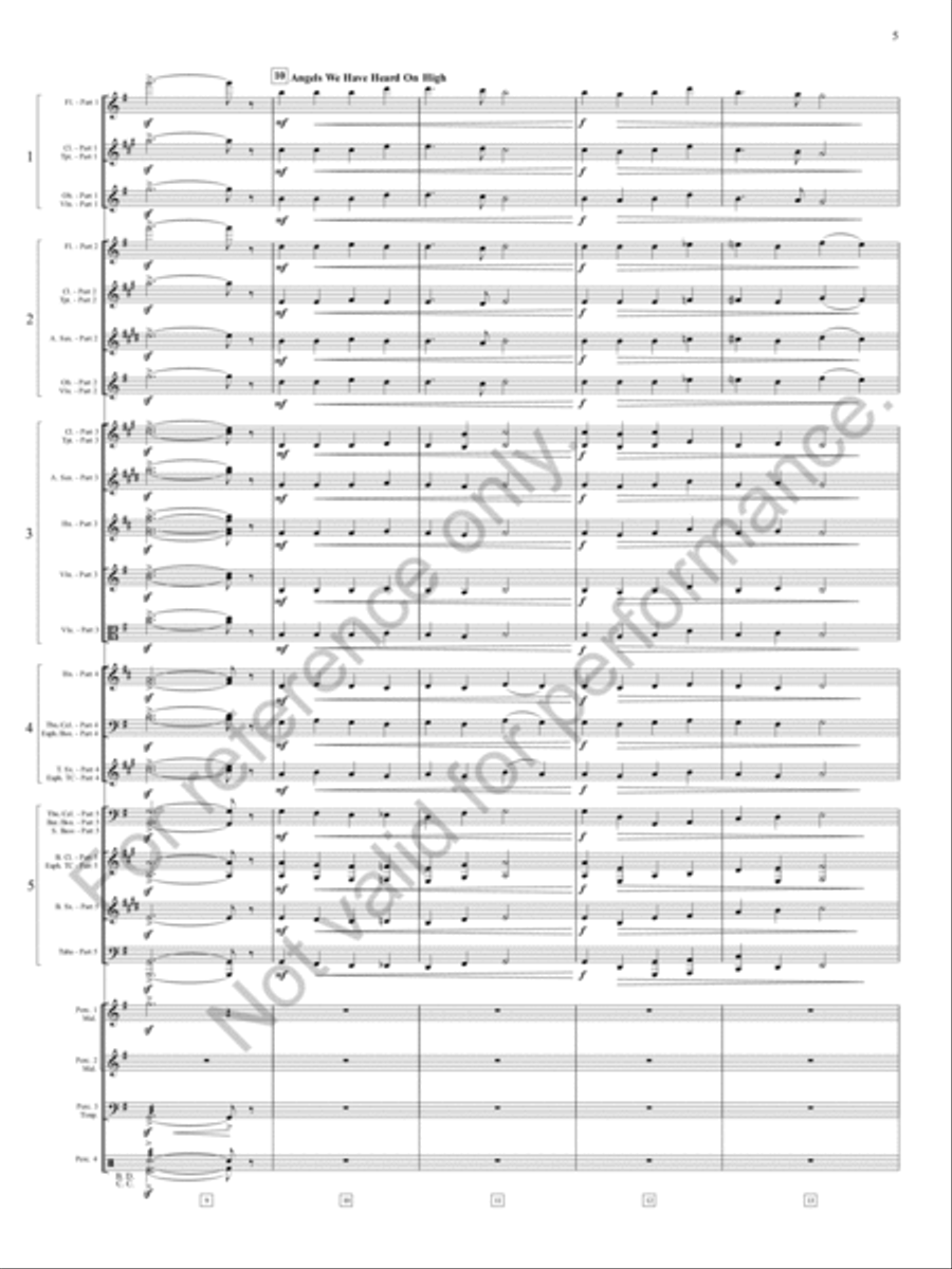 Finale From A Rhapsody On Christmas Carols Concert Band scores gallery preview page 6