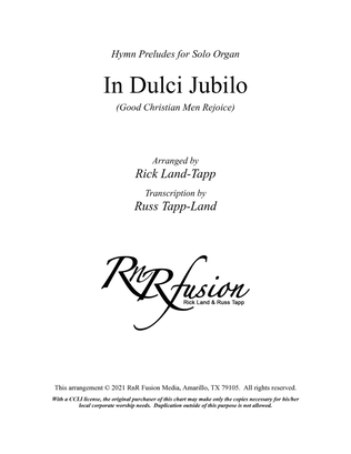 Book cover for In Dulci Jubilo (Good Christian Men Rejoice) - Christmas Prelude for Solo Organ