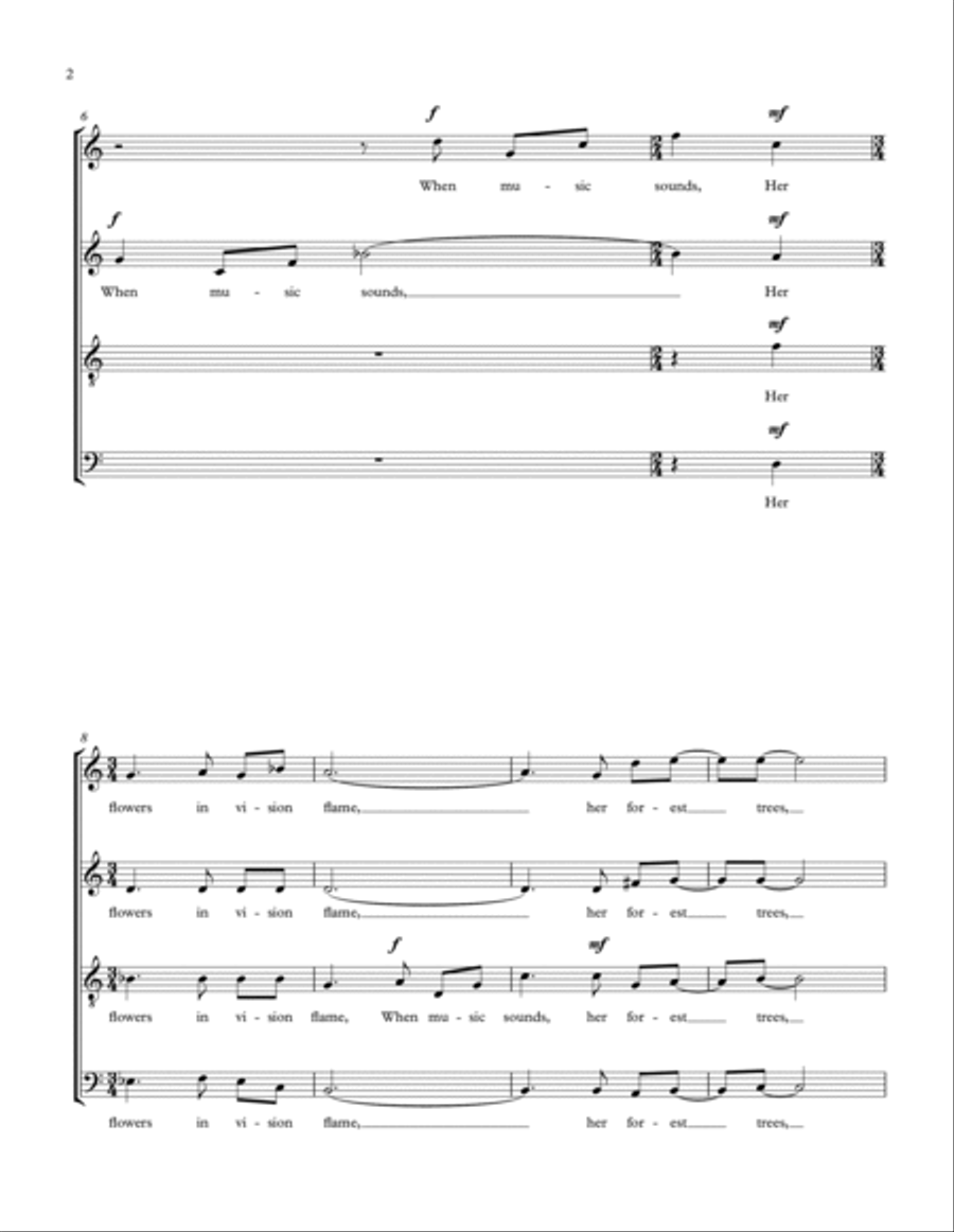 When Music Sounds 4-Part scores gallery preview page 4