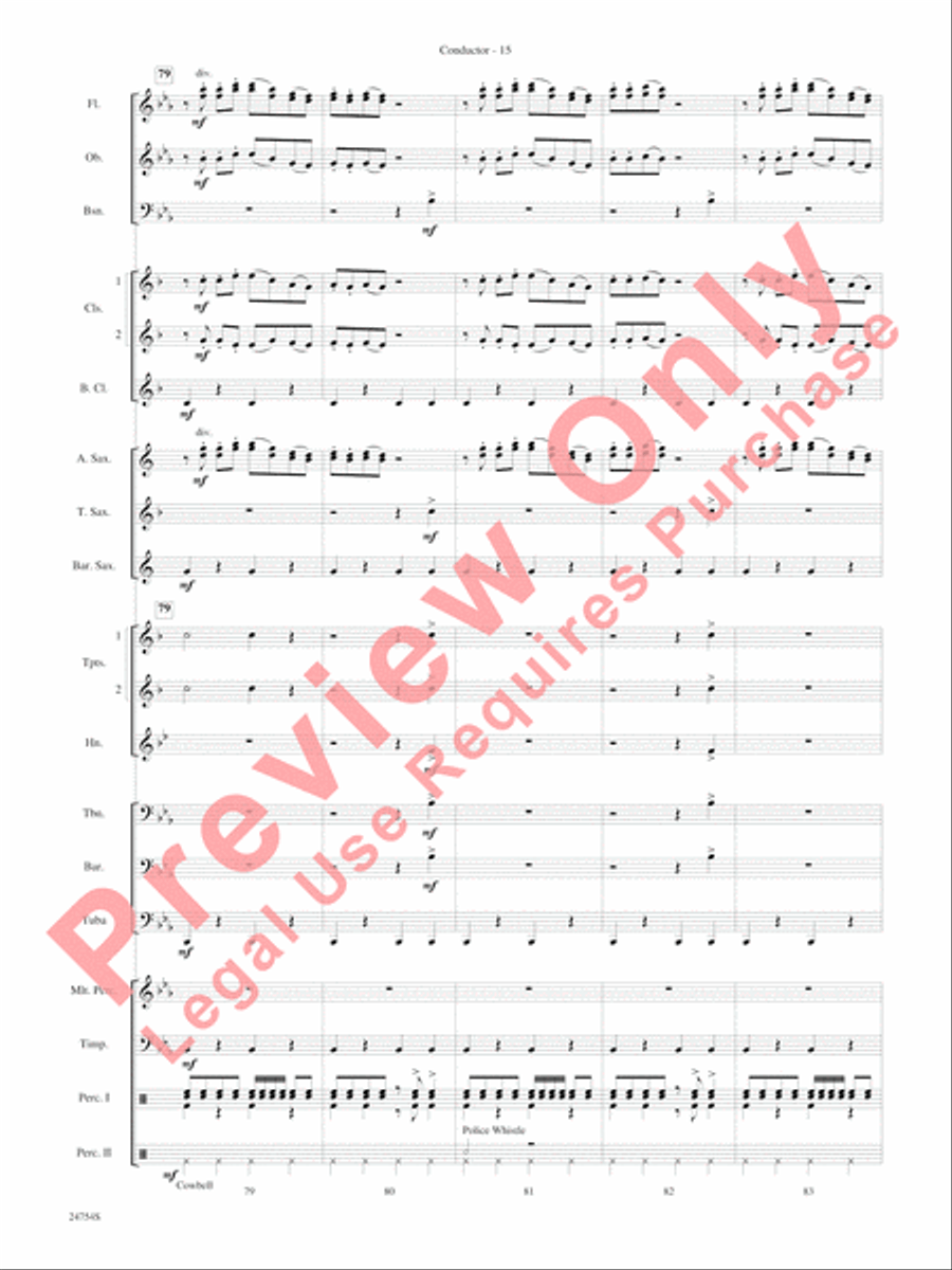 Selections from The Star Wars Saga Concert Band scores gallery preview page 18