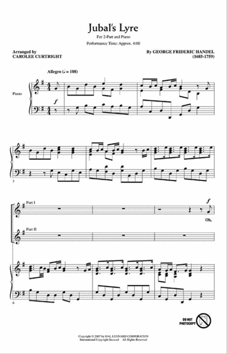 Jubal's Lyre Jubal's Lyre 2-Part scores gallery preview page 2